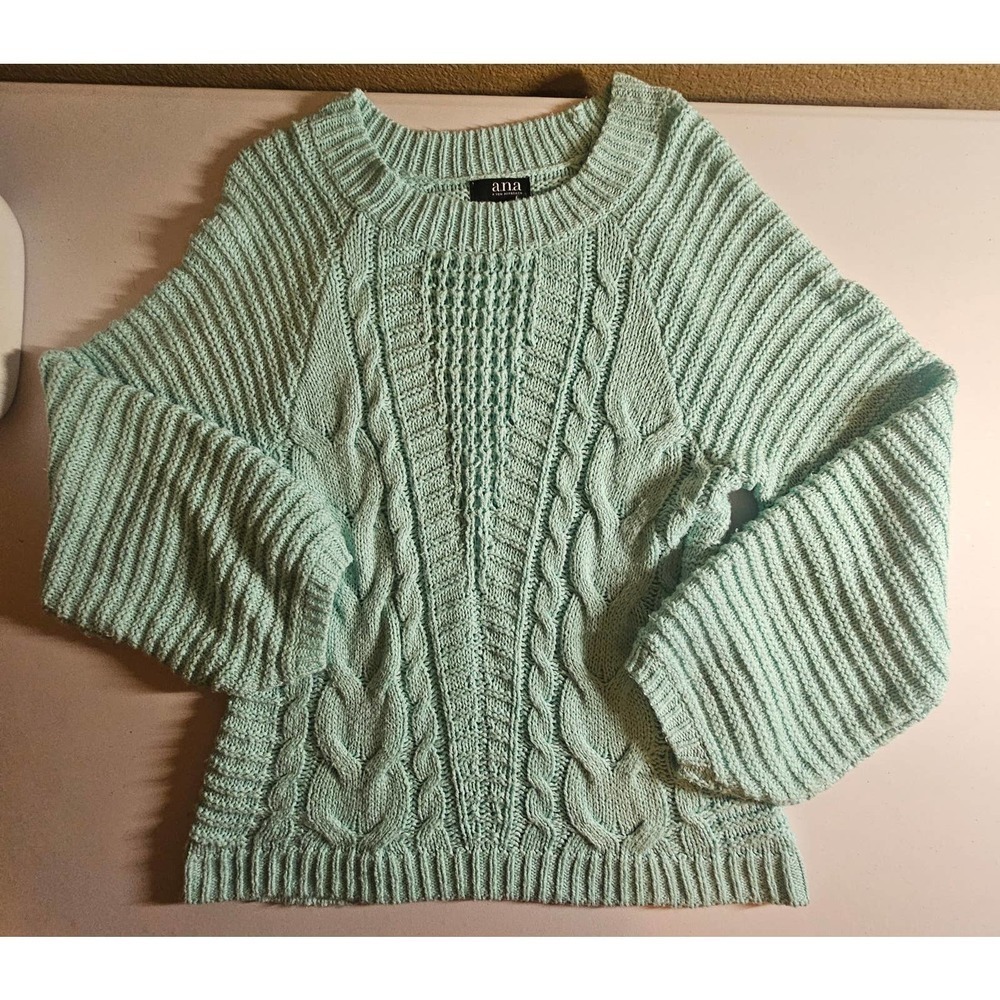 Women's A.N.A. A New Approach, sz S, teal super soft knit sweater